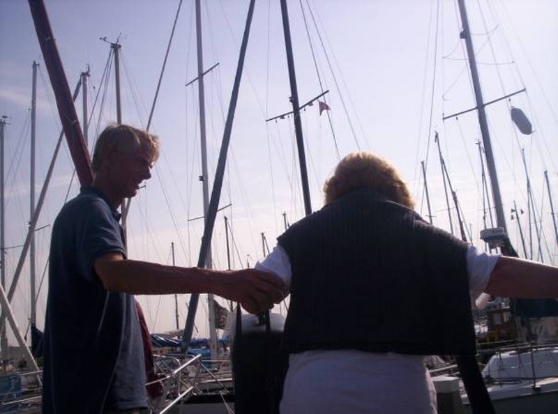 Aan boord voor vertrek uit Enkhuizen