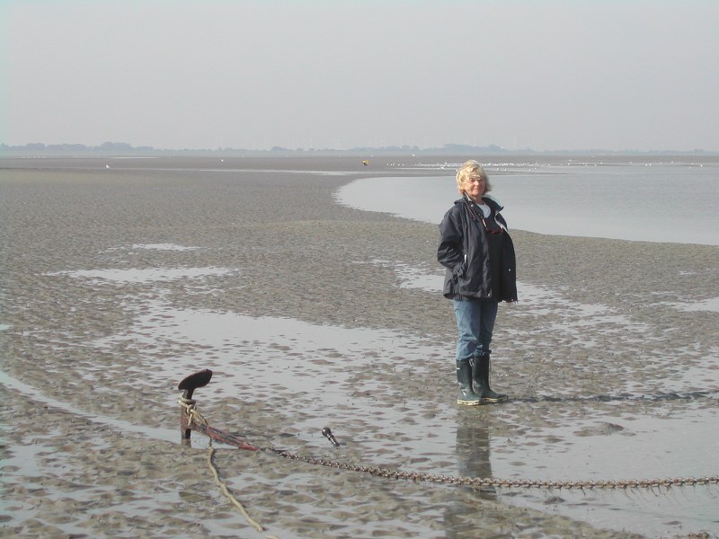 Titia op het wad